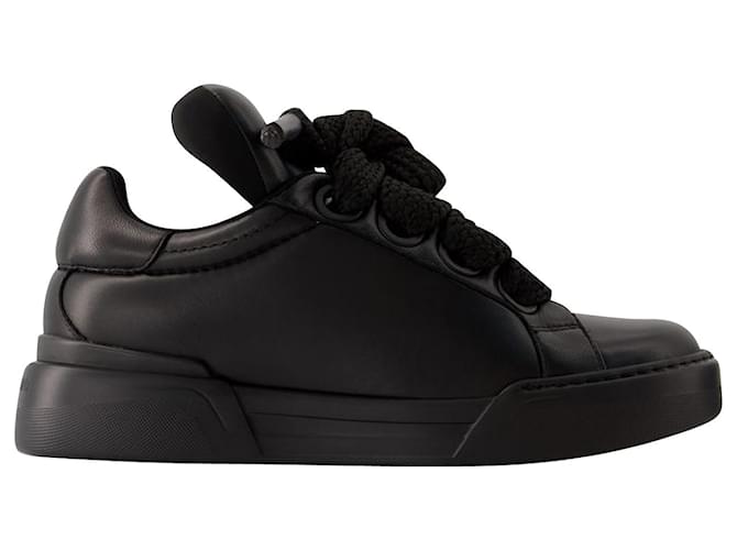 Dolce & Gabbana Portofino Sneakers - Dolce&Gabbana - Leather - Black  ref.1027695