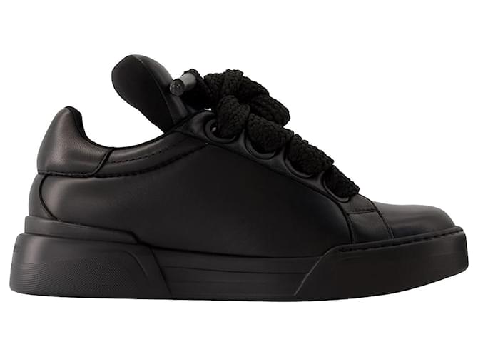 Dolce & Gabbana Portofino Sneakers - Dolce&Gabbana - Leather - Black  ref.1027703