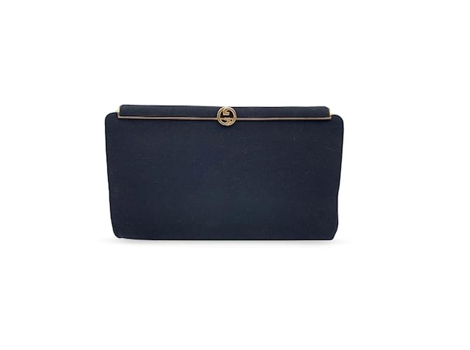 Gucci Vintage Leather Clutch Bag - Black