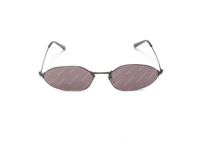 Balenciaga Óculos de sol olho de gato invisíveis Preto Metal  ref.1027733