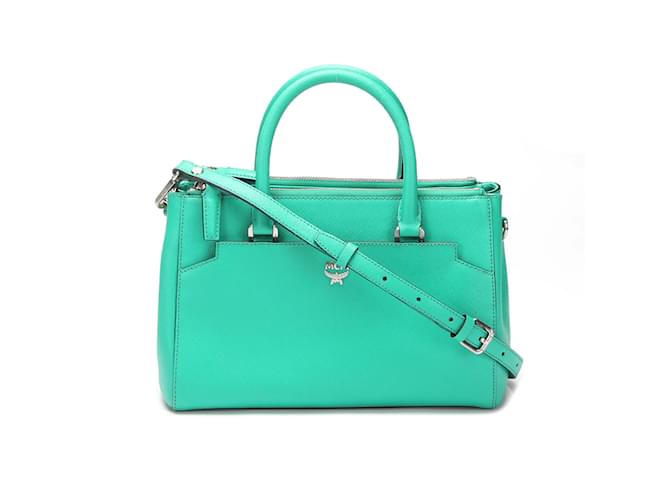 MCM Leather Handbag Green  ref.1027735