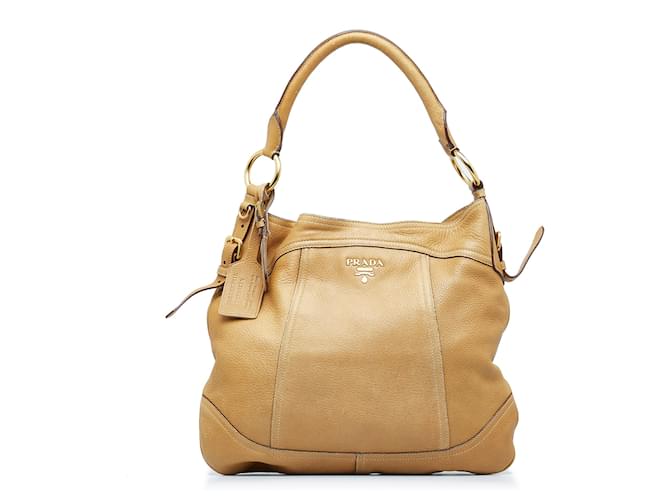 Daino calfskin 2024 leather hobo prada