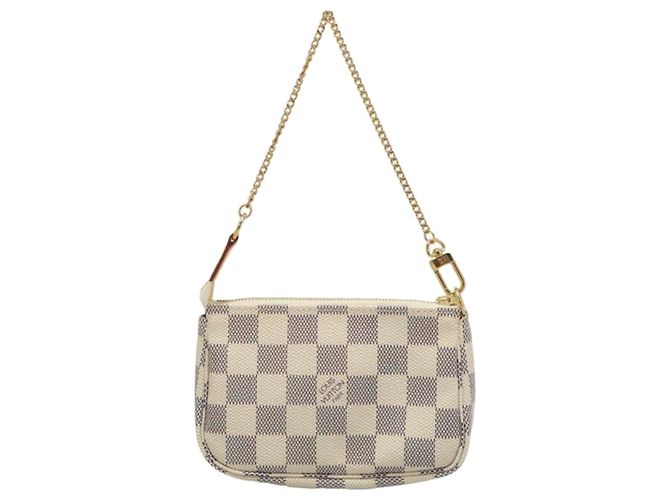 Louis Vuitton White Damier Azur Mini Pochette Accessoires