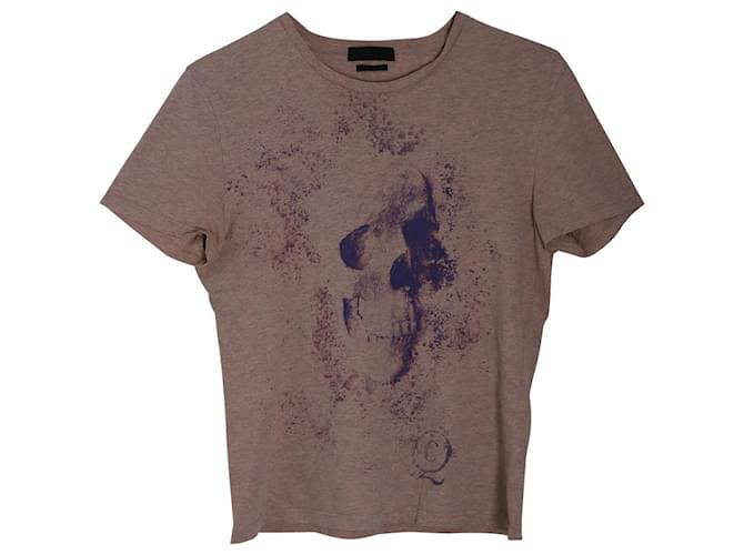 Camiseta con estampado de calavera de Alexander McQueen en algodón violeta claro Púrpura  ref.1028065