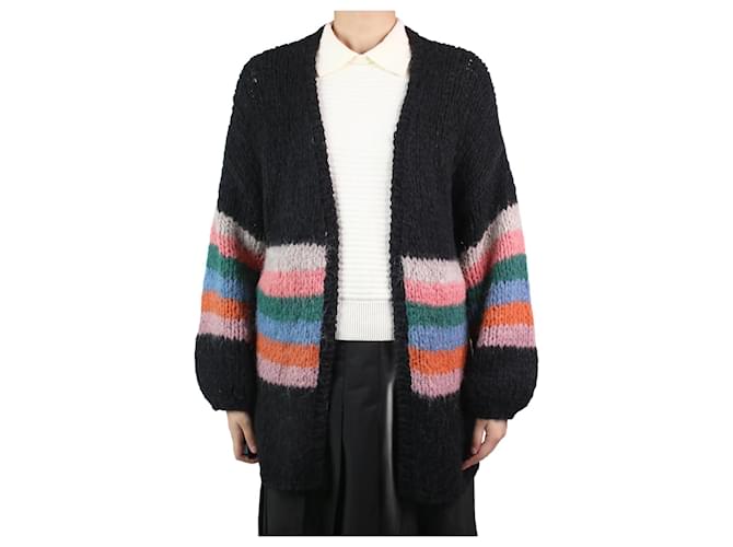 Autre Marque Multi striped crochet cardigan - size S/M Multiple colors  ref.1028208