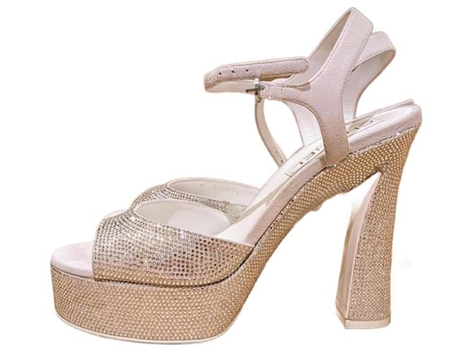 Chanel pumps summer collection 2023 Silvery White Cream Leather  ref.1028263
