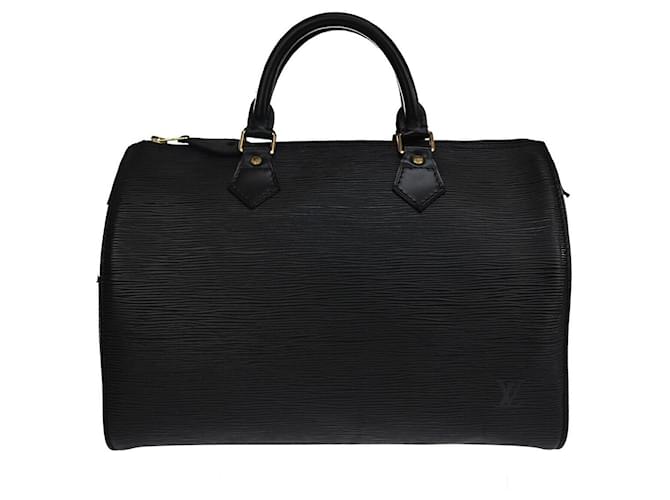 Louis Vuitton Speedy Black Leather  ref.1028291