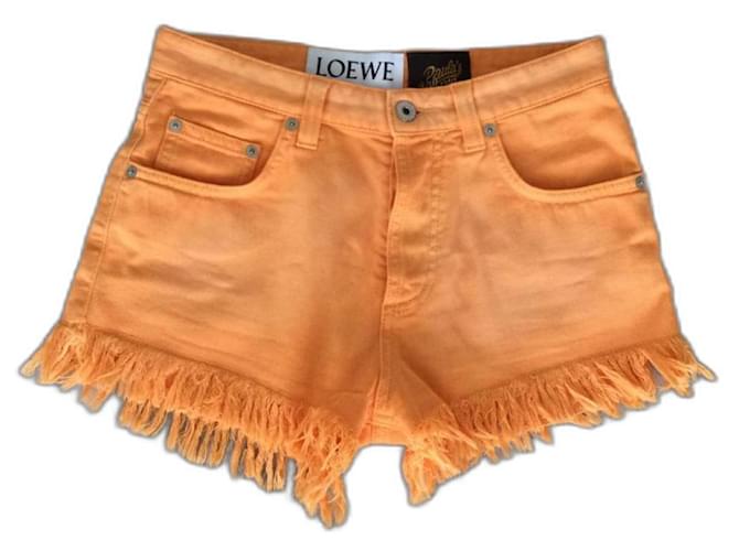 Loewe Pantalones cortos Naranja Algodón  ref.1028351