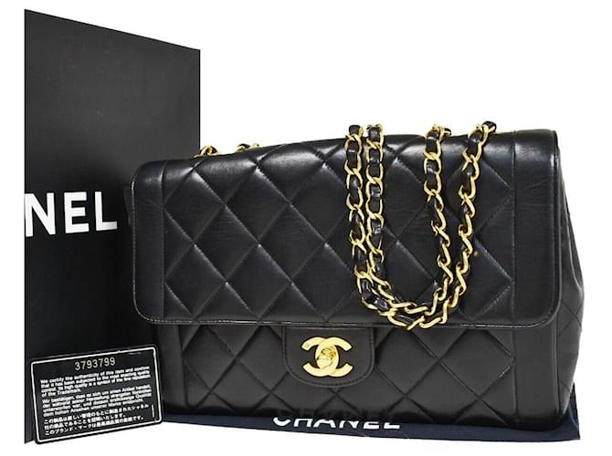 Classique Chanel Matelassé Cuir Noir  ref.1028490