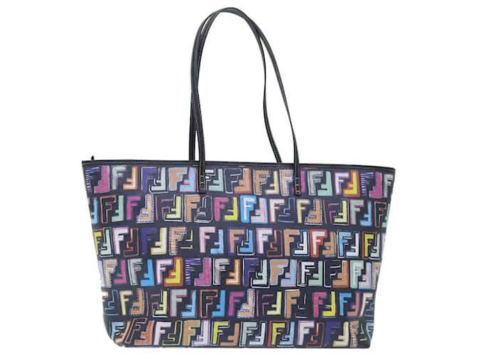 FENDI Zucca Canvas Tote Bag Multicolor 8BH185 Auth yk8065 Multiple colors  ref.1028589