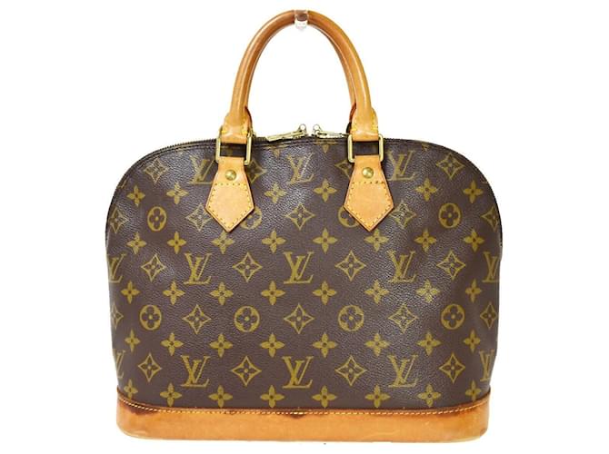 LOUIS VUITTON Monogram Vernis Alma PM Hand Bag Rose Velours M91583