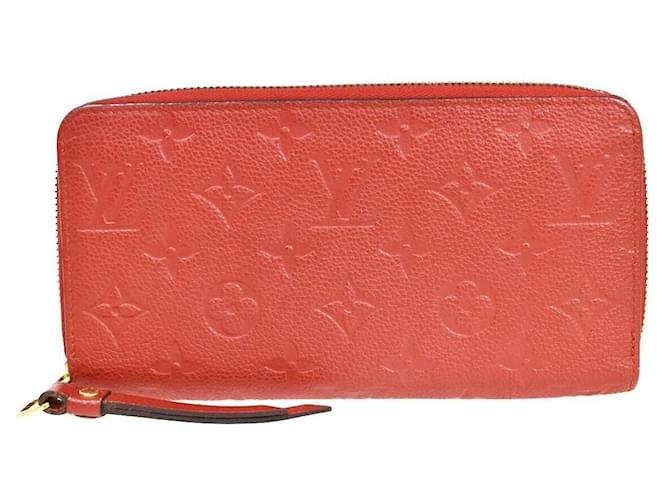 Louis Vuitton Zippy Wallet Red Leather  ref.1028776