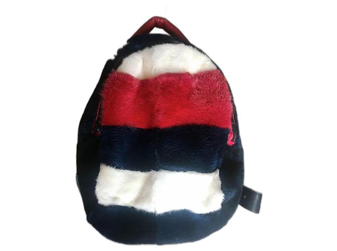 Autre Marque Iova mink backpack blue white red Multiple colors