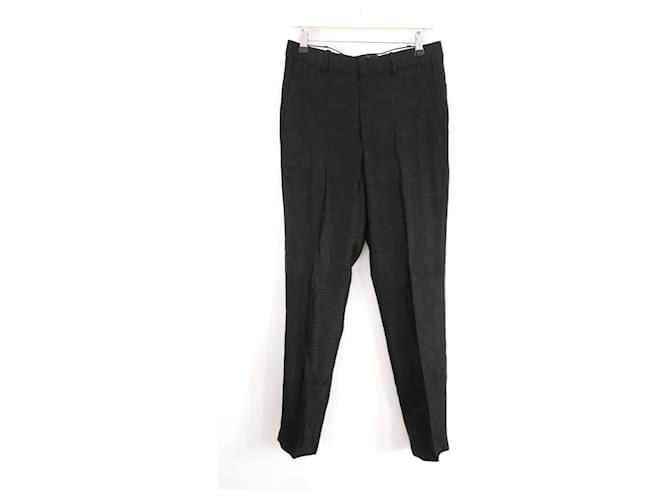 Isabel Marant honeycomb jacquard trousers Black Viscose  ref.1028884