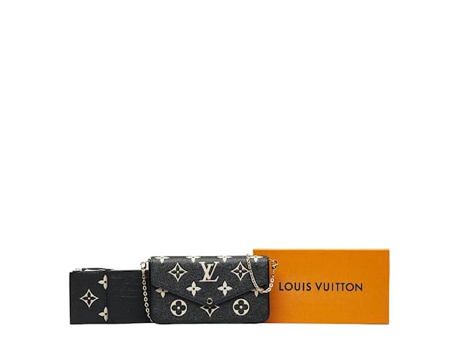 Louis Vuitton Marignan Black Monogram Empreinte Leather Handbag