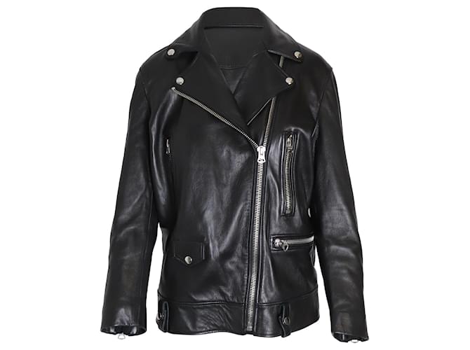 Acne Studios Biker Jacket in Black Leather  ref.1029277