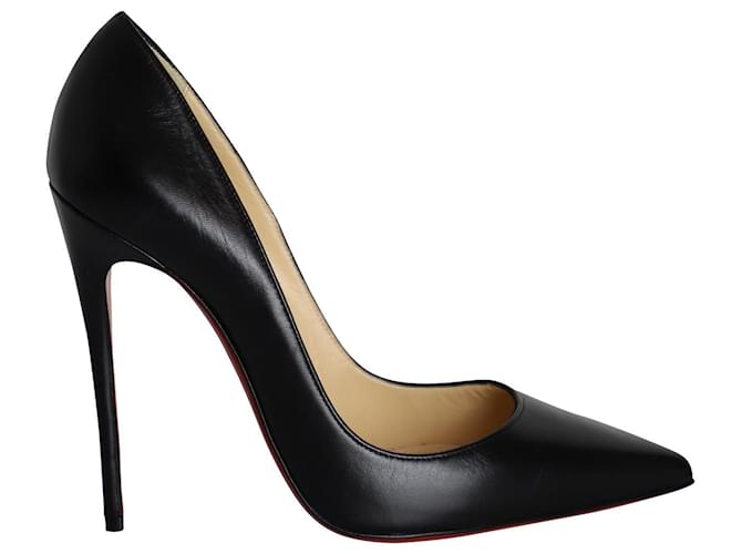 CHRISTIAN LOUBOUTIN 120 So Kate Pumps in Black Nappa Leather  ref.1029313