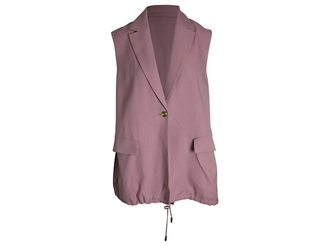 Acne Studios Long Buttoned Vest in Pastel Pink Viscose Cellulose fibre  ref.1029319