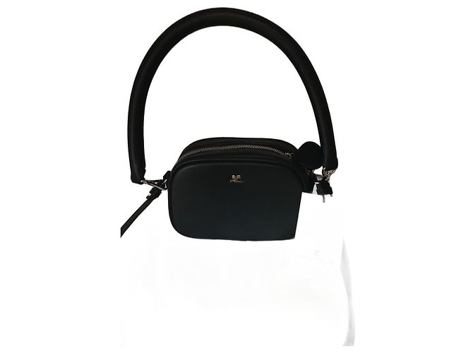 Borsa a tracolla Courreges in pelle nera Nero