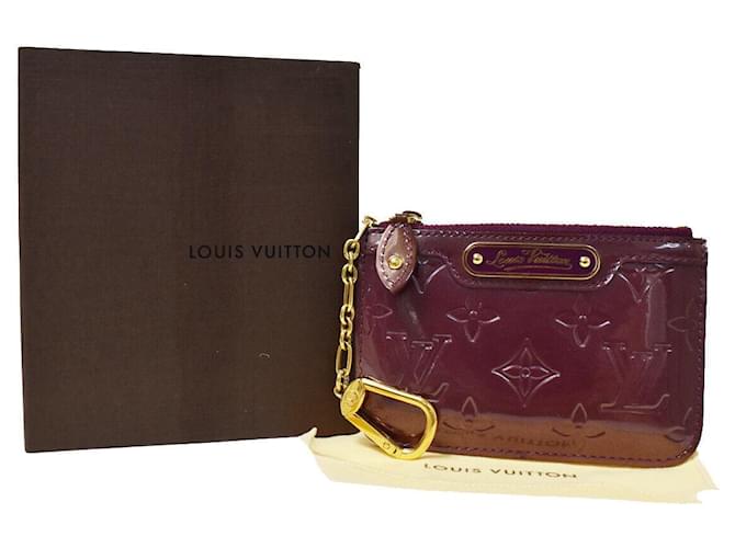 Louis Vuitton Pochette Clés Lila Lackleder  ref.1029494