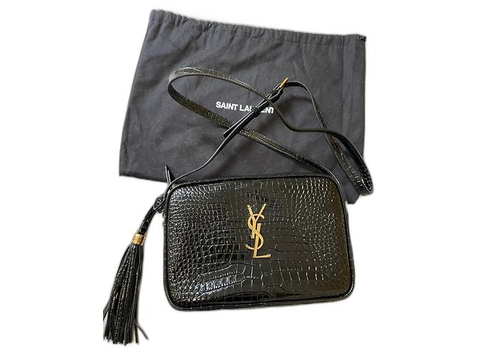 Saint Laurent Camera Lou effet crocodile