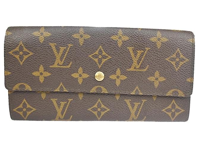 Louis Vuitton Portefeuille Sarah Brown Cloth  ref.1029577