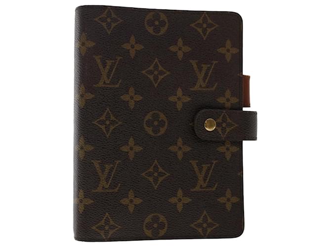 LOUIS VUITTON Monogram Agenda MM Day Planner Cover R20105 LV Auth 49871 Cloth  ref.1029634