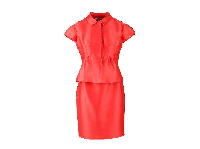 Oscar de la Renta Top- und Rock-Set Orange