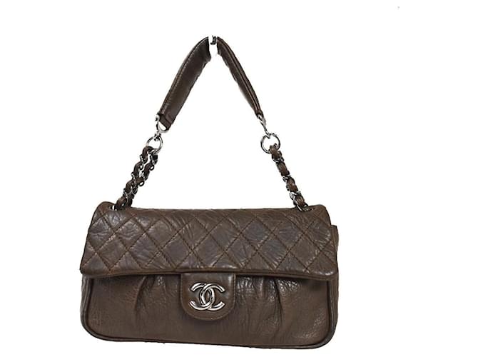 Timeless Chanel Matelassé Brown Leather  ref.1029759