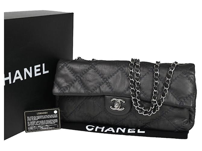 Chanel Ultra Stitch Preto Couro  ref.1029774