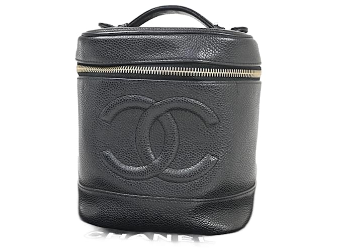 Chanel Vanity Black Leather  ref.1029775