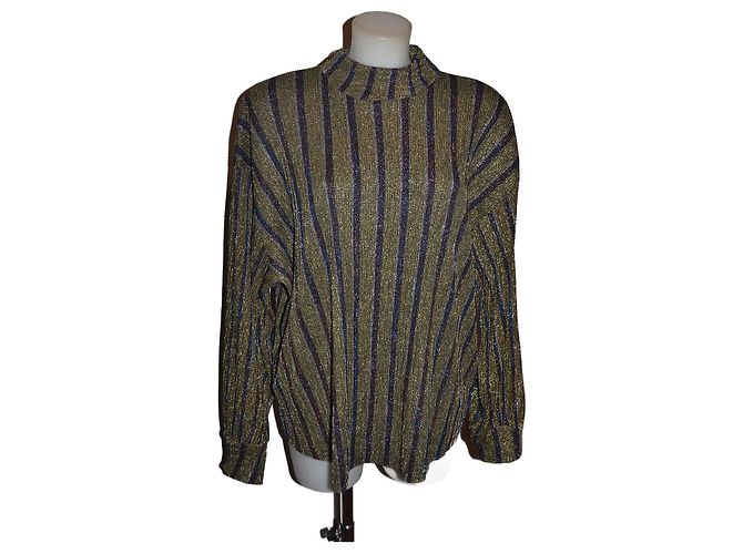 Zara Metallic Mesh Top Size M Multiple colors