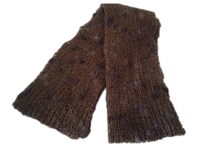 Sciarpa Tara Jarmon in lana marrone scuro