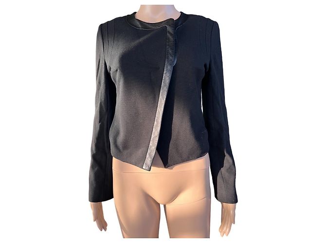 Giacca in pelle Diane Von Furstenberg Nera Nero
