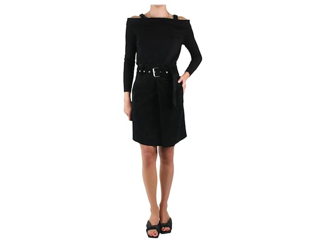 Isabel Marant Black belted suede skirt - size FR 36 Leather  ref.1029956