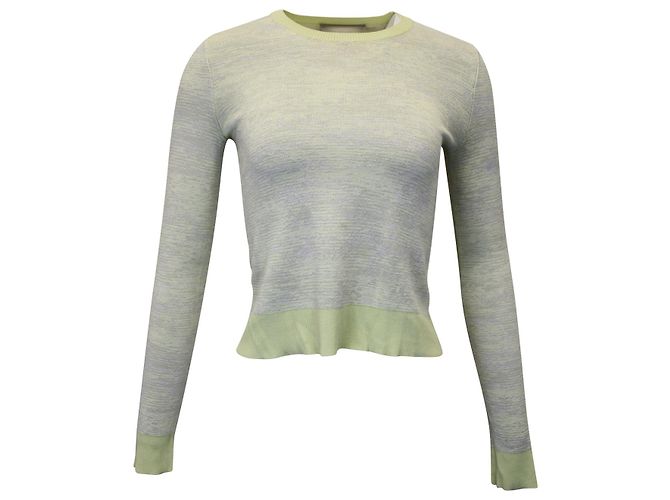Jason Wu Strickpullover aus gelbgrünem Polyester