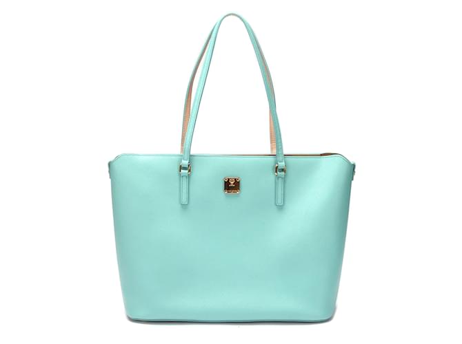 MCM Leather Tote Bag Green Pony-style calfskin  ref.1030286
