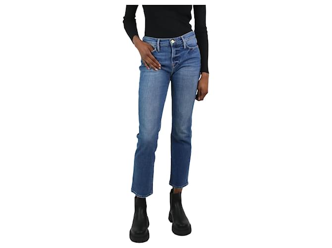 Frame Denim Blaue Jeans mit geradem Bein – Größe W26 Baumwolle  ref.1030333