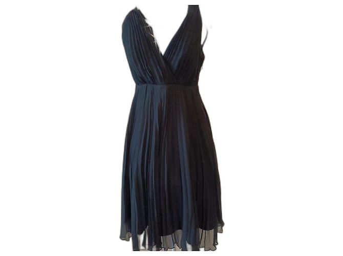 Vestido Les Petites de seda Negro