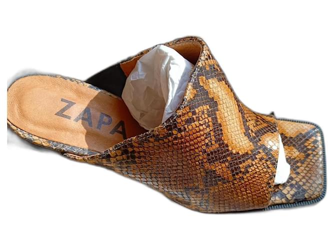 ZAPA python pattern sandals Python print Leather  ref.1030530