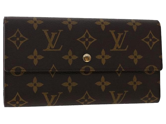 LOUIS VUITTON Monogram Portefeuille International Lange Geldbörse M61217 Auth bs7199 Monogramm Leinwand  ref.1030693