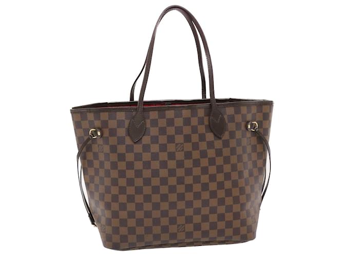 LOUIS VUITTON Tote Bag Neverfull MM N51105 Damier Ebene LV Brown Canvas