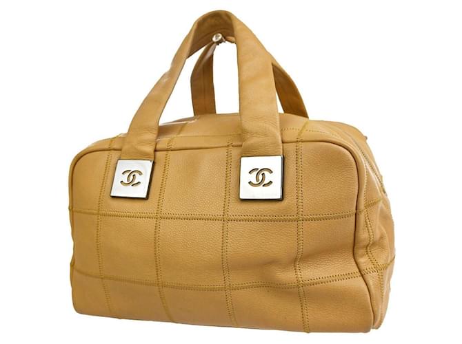 Timeless Chanel Chocolate bar Camel Leather  ref.1030781