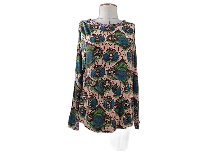 Marni For H&M Seidenbluse Mehrfarbig Mehrfarben