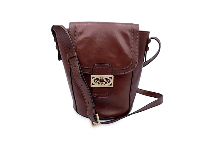 Autre Marque Brown Leather Shoulder Bag Flap Bucket  ref.1030912