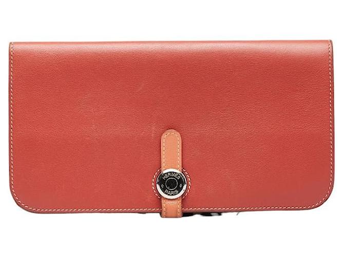 Hermès Dogon Wallet Pink Leather  ref.1030941