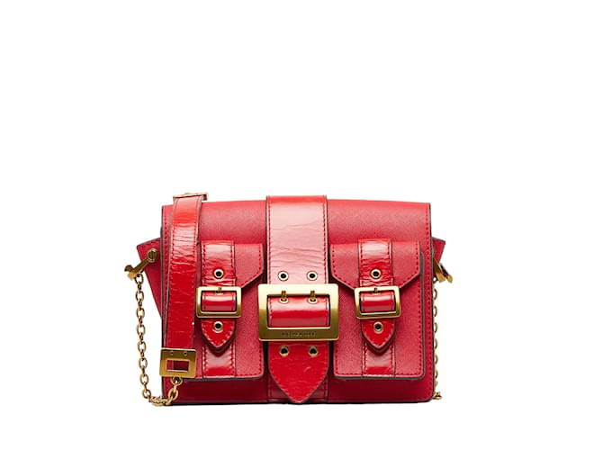 Michael Kors Berry Glazed Leather Messenger Bag Red  ref.1030943