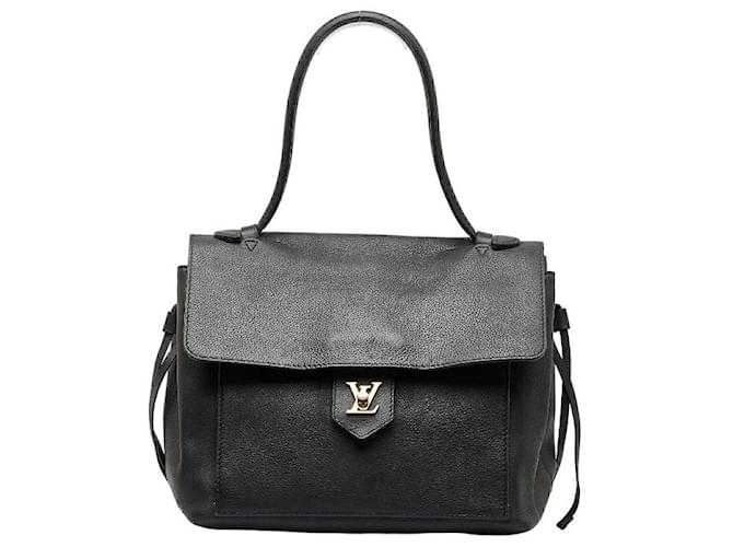 Louis Vuitton Sac à main en cuir LockMe M54008 Veau façon poulain Noir  ref.1030946