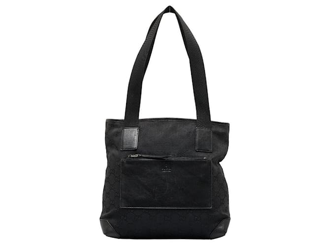 Gucci GG Canvas Front Pocket Tote Bag 019 0402 Black Cloth  ref.1030948