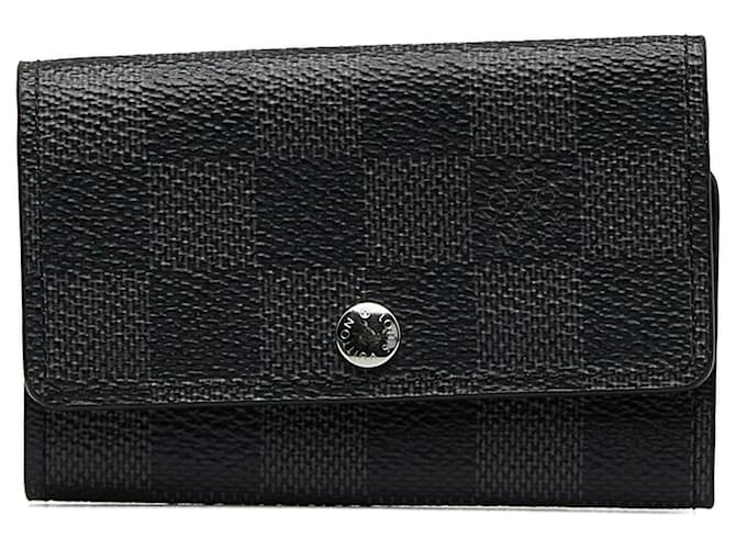 Louis Vuitton Black Damier Graphite 6 key holder Cloth ref.1031069